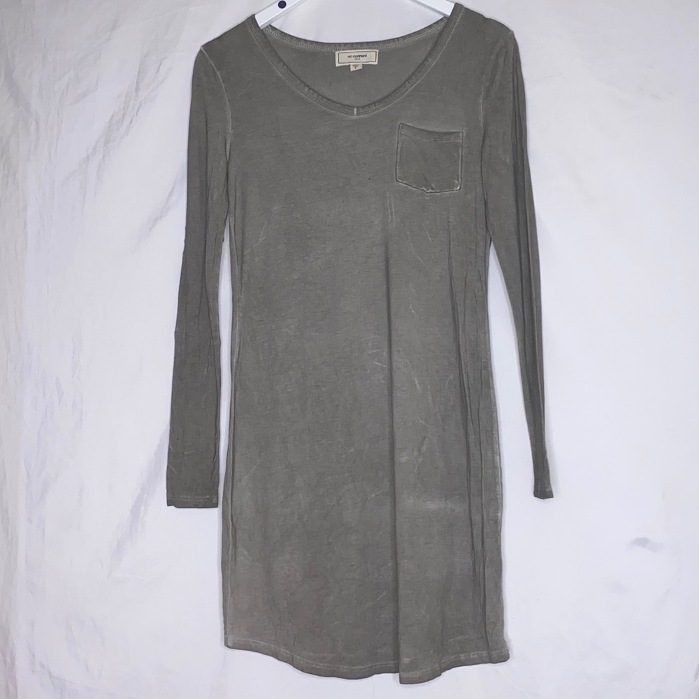 Boho Light Green Long Sleeve Dress
